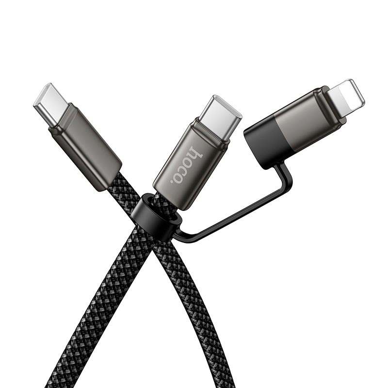 Кабель HOCO Surplus 2-in-1 charging data cable C to C/Lightning X125 |1m, 60/30W|