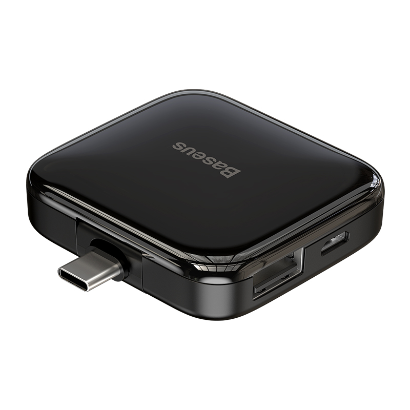 HUB адаптер BASEUS Type-C Fully Folded Portable 4in1 |4xUSB2.0, Micro USB Power Supply|