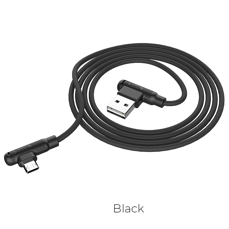 Кабель HOCO Micro USB L Type Pleasure Silicone X46 |1M, 2.4A|