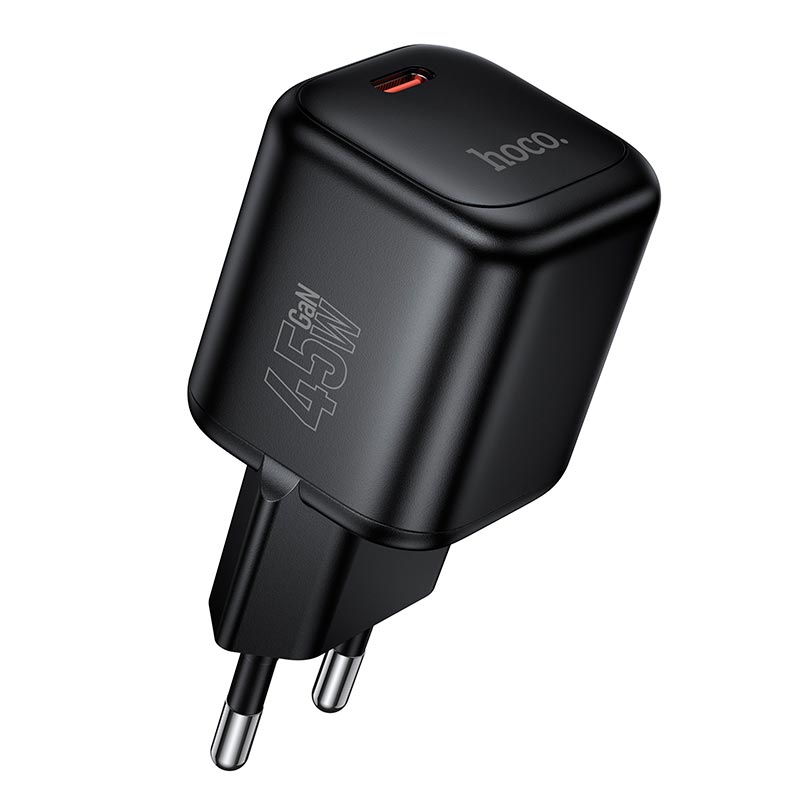 Адаптер мережевий HOCO Mini single port charger N84 |1C, 45W/3A, PD3.2/QC|