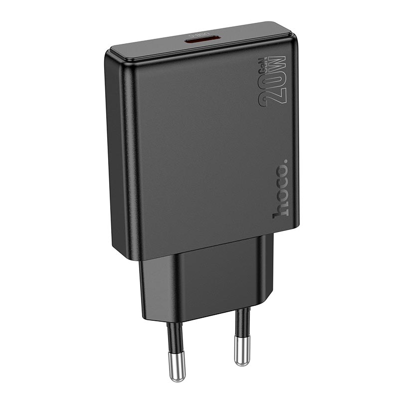 Адаптер сетевой HOCO Delgado single port charger N37 |Type-C, 20W/3A, PD/QC|