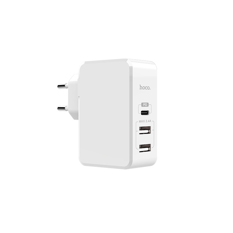 Адаптер мережевий Hoco Xpress C32A |PD,Type-C, 3USB, 2.4A|