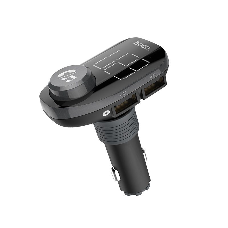 Адаптер автомобільний Hoco with Bluetooth FM Happy Route E45 |2USB,3.1A, MicroSD|