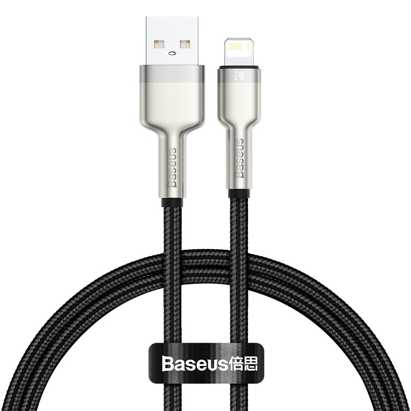 Кабель BASEUS Lightning Cafule Series Metal Data Cable |0.25M, 2.4A| (CALJK-01)
