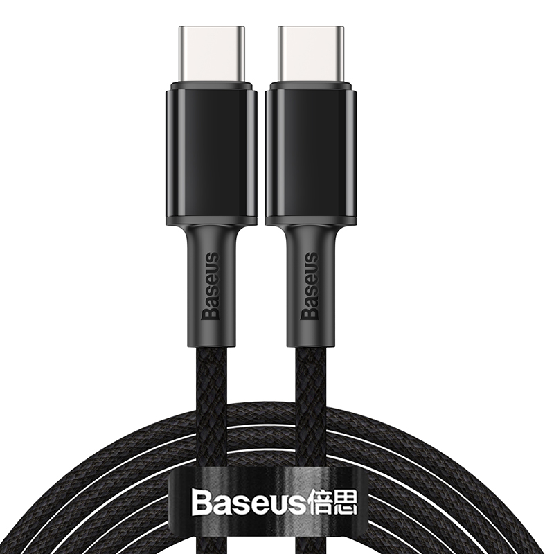 Кабель BASEUS Type-C to Type-C High Density Braided Fast Charging Data Cable |2M, 5A, 100W| (CATGD-A02)