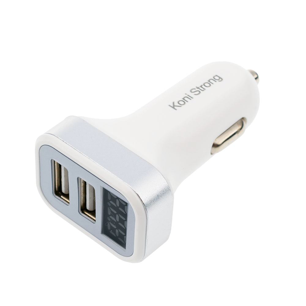 Адаптер автомобільний KONI STRONG with LED Display KS-C12 |2USB, 2.1A|