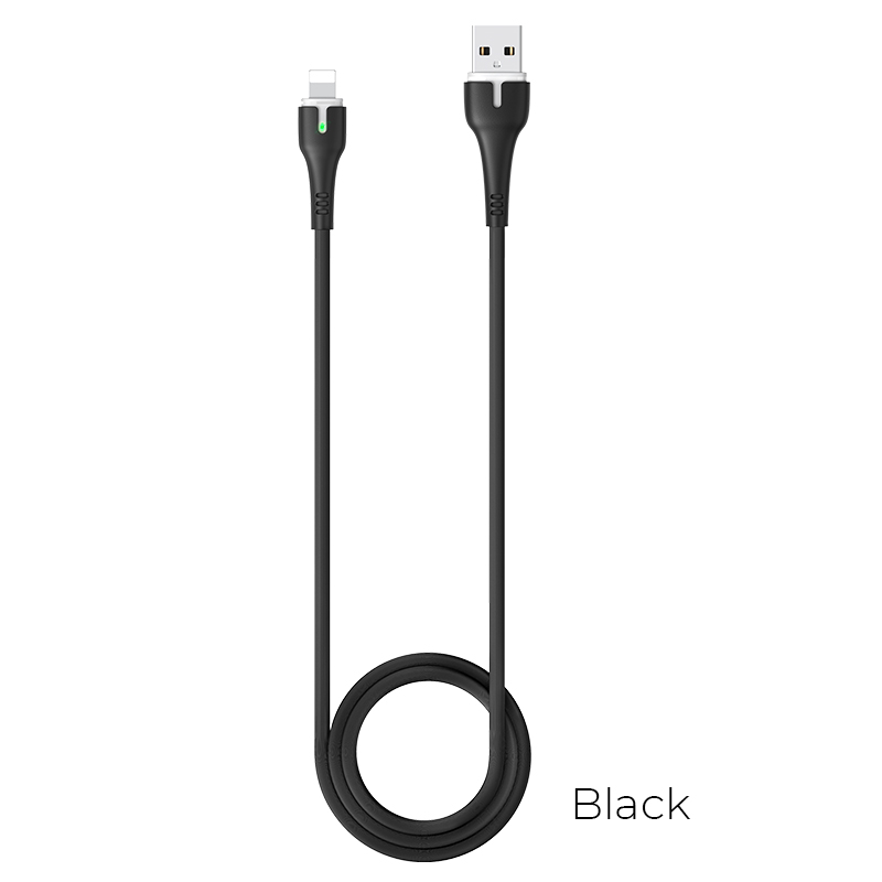 Кабель Hoco Lightning with LED Surplus X45 |1m, 2.4A|