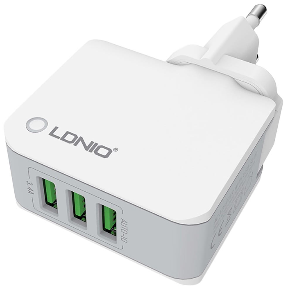 Адаптер мережевий Ldnio A3303 |3USB, 3.4A|