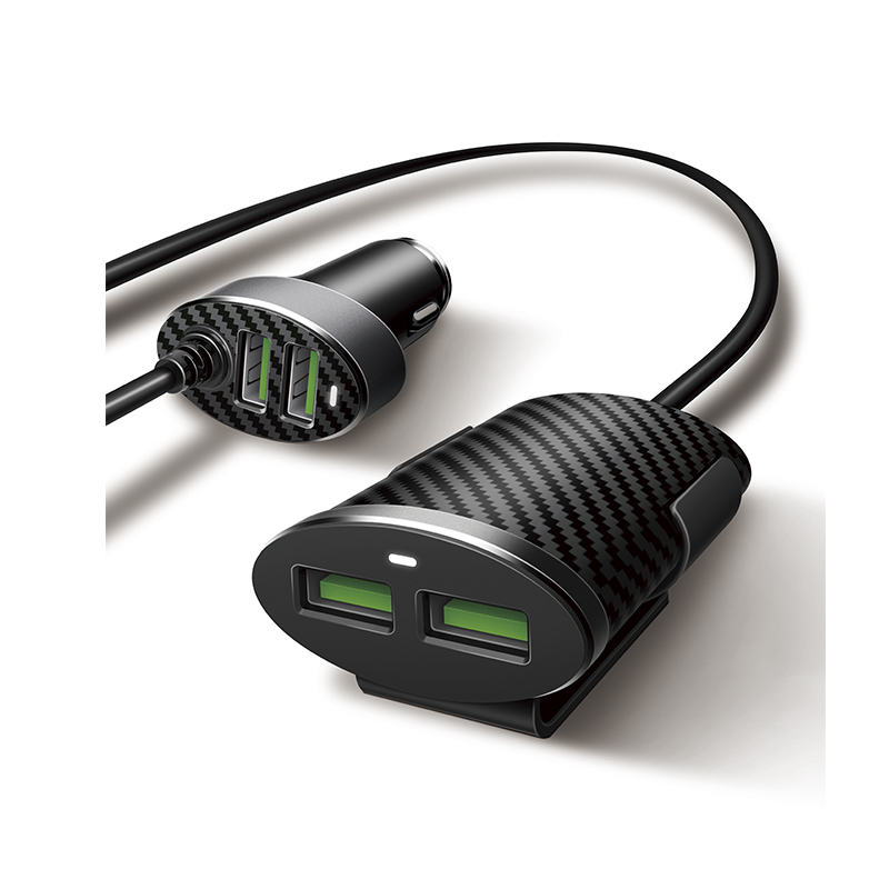 Адаптер автомобільний Ldnio Front and Back Seat C502 |4USB, 5,1A|