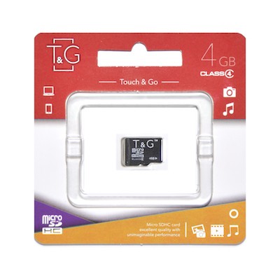 Карта памяти T&G Micro SDHC 4GB Class 4