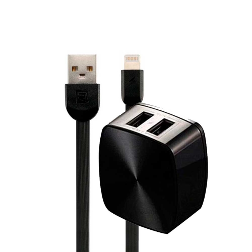 Адаптер мережевий REMAX Lightning cable RP-U215 |2USB, 2.4A|