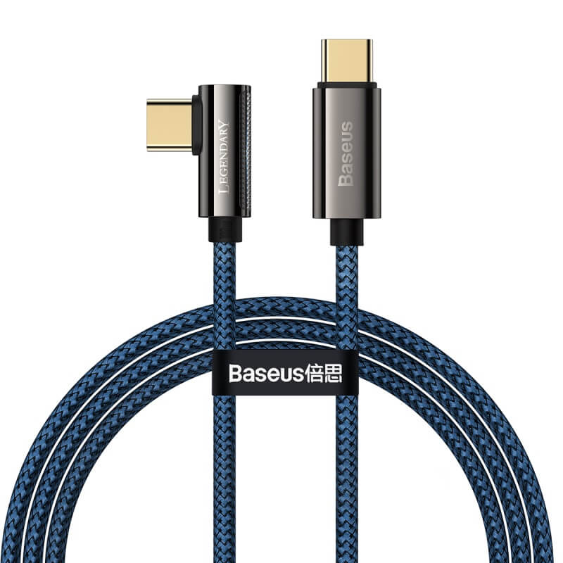 Кабель BASEUS Type-C to Type-C Legend Series Elbow Fast Charging Data Cable |1m, 100W, 5A| (CACS000603)