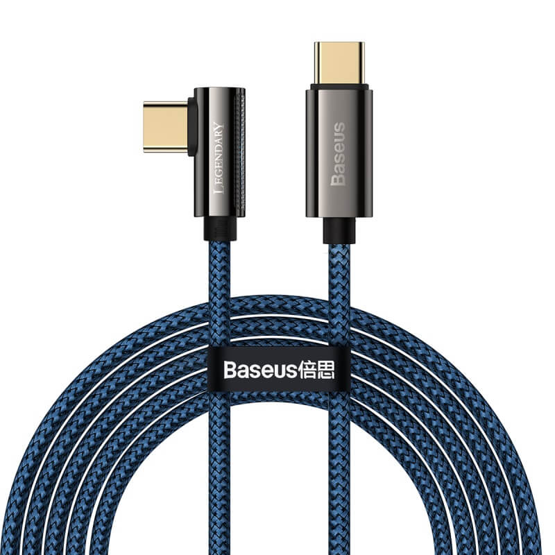 Кабель BASEUS Type-C to Type-C Legend Series Elbow Fast Charging Data Cable |2m, 100W, 5A| (CACS000703)