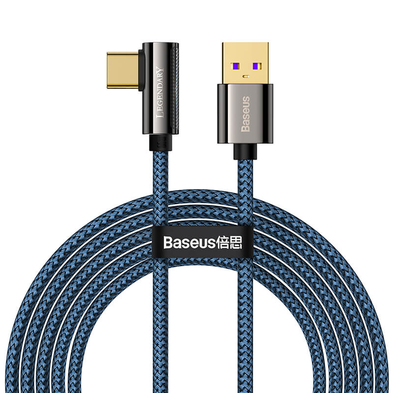 Кабель BASEUS Type-C Legend Series Elbow Fast Charging Data Cable |2m, 66W, 5A| (CACS000503)