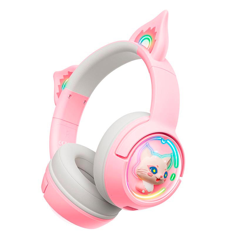 Навушники Onikuma Cat Ear Bluetooth Wireless Gaming Headset B5 |BT/AUX, Type-C, 55H, RGB|