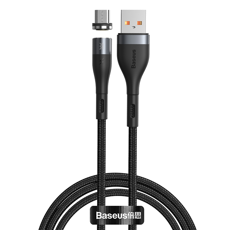 Кабель Baseus Micro USB Zinc Magnetic Safe Fast Charging Data Cable |1m, 2.1A| (CAMXC-K02)