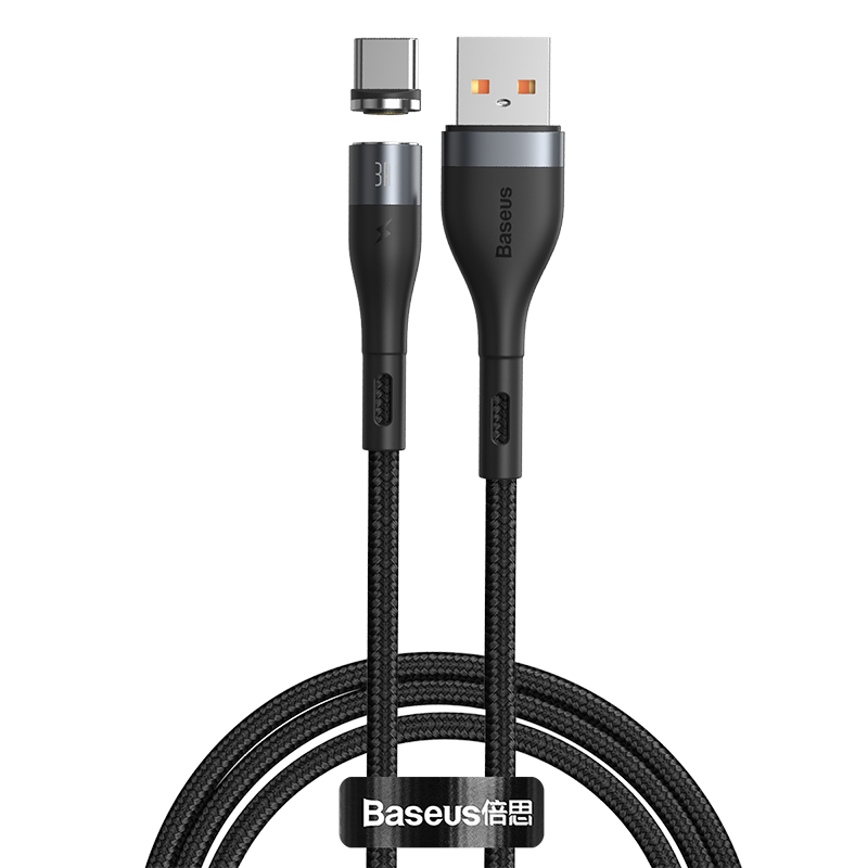 Кабель Baseus Type-C Zinc Magnetic Safe Fast Charging Data Cable |1m, 3A| (CATXC-M02)