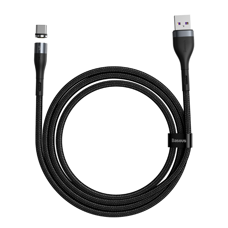 Кабель BASEUS Type-C Zinc Magnetic Safe Fast Charging Data Cable |1m, 5A| (CATXC-N02)