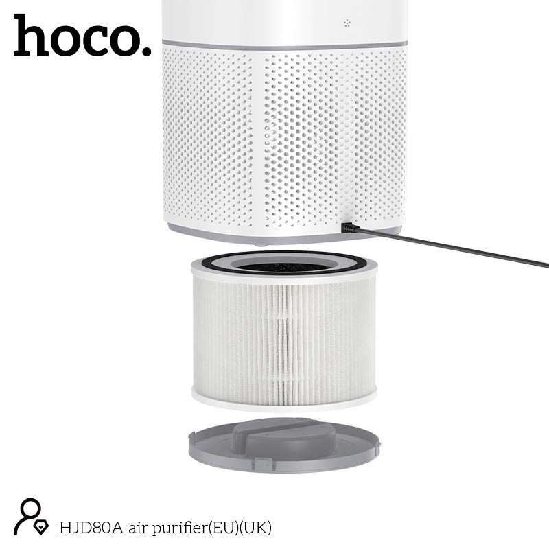 Очиститель воздуха HOCO air purifier HJD80A |20W, 13-23m², 3 speeds, timer 0-8h| white (85405) Белый на картинке №7