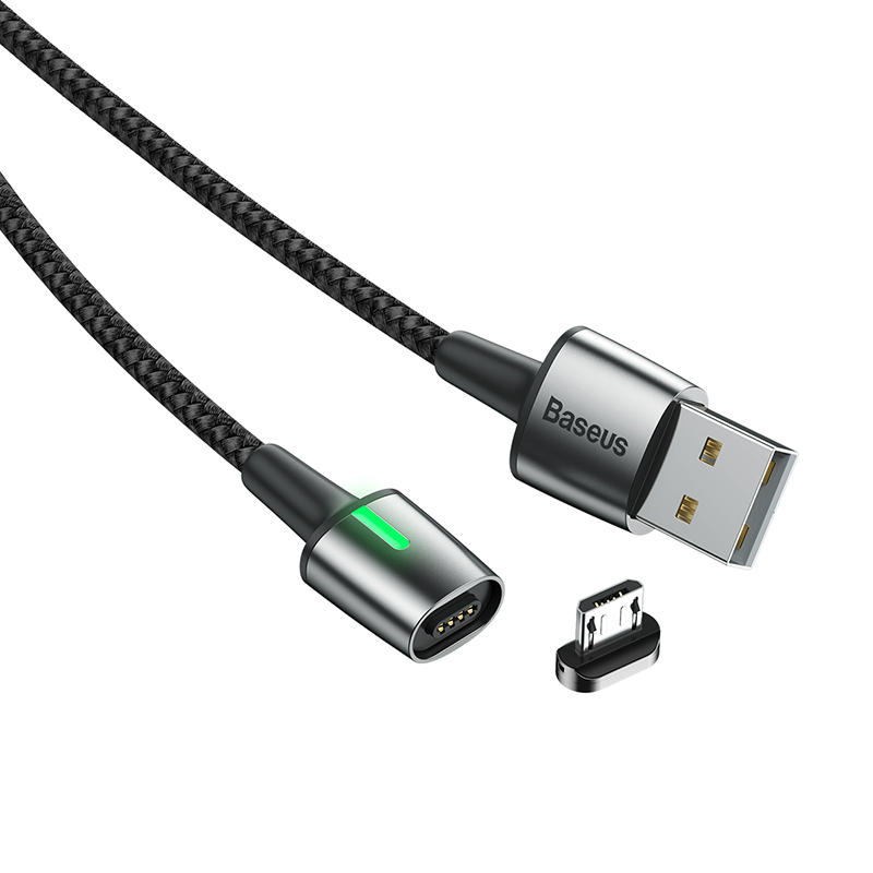 Кабель BASEUS Micro USB Zinc магнитный |2.4A, 1M|