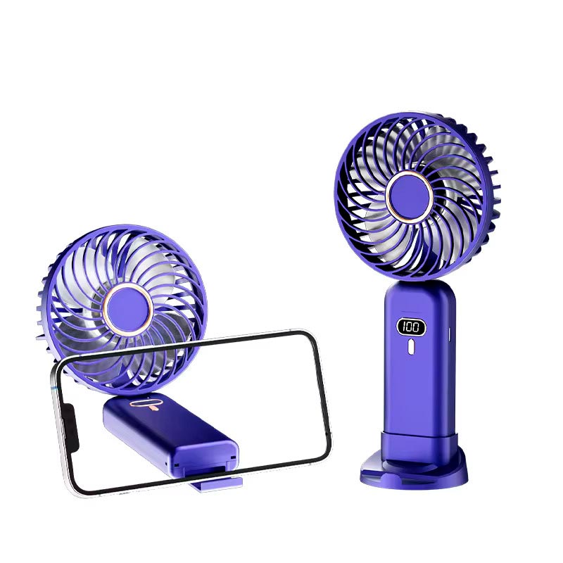 Вентилятор Digital Display Folding Handheld Small Fan Mini Air Cooler |5 Level, Sliding Base|