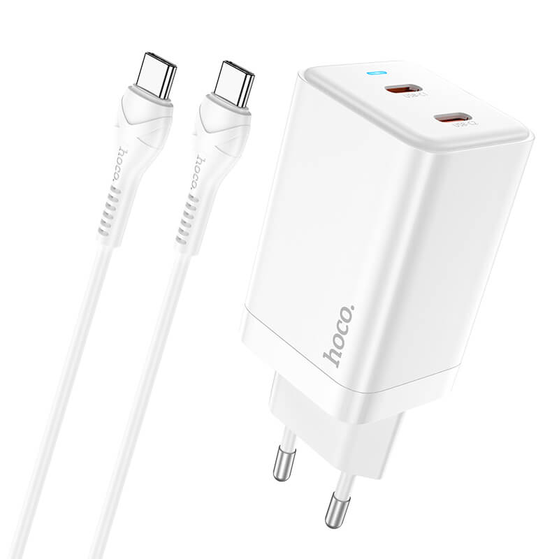 Адаптер сетевой HOCO Type-c to Type-c Cable Astral N23 |2Type-C, 45W/3A, PD/QC|