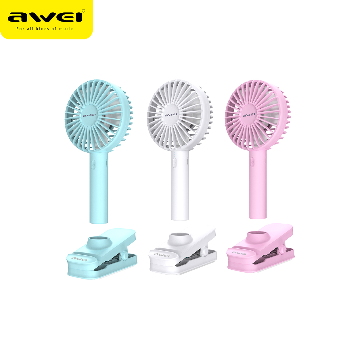 Вентилятор Awei 2в1 Clip Handheld F1