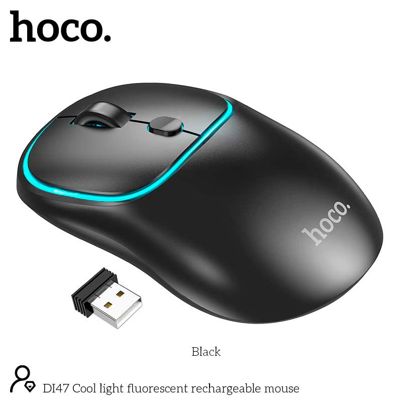 Мышь HOCO Cool light fluorescent rechargeable mouse DI47 |2.4G/BT|