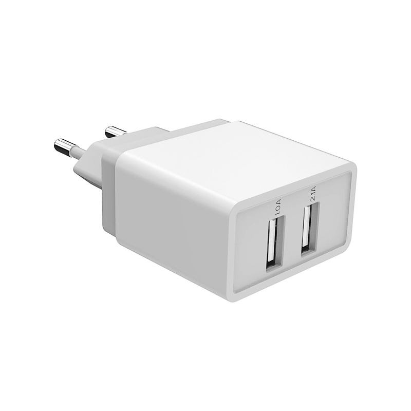 Адаптер мережевий GOLF GF-U2 |2USB, 2.1A|