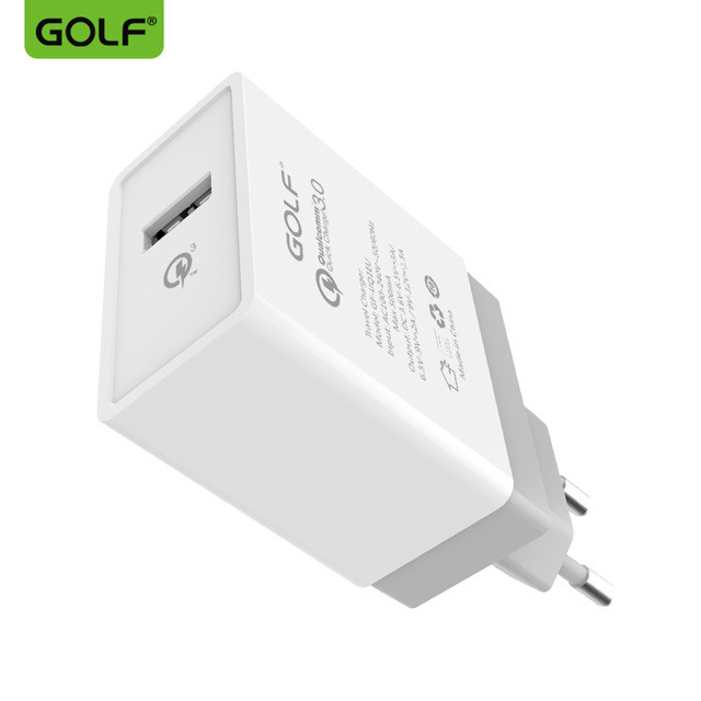 Адаптер мережевий GOLF GF-UQ1 qualcomm |QC3.0, 1USB, 5A|