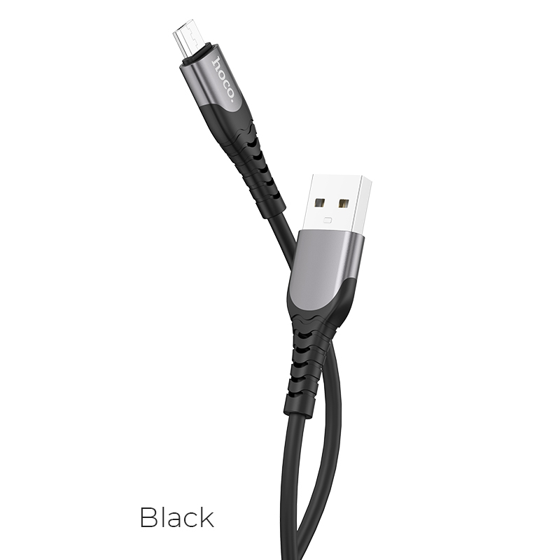 Кабель Hoco Micro USB cool silicone U80 |2.4A, 1.2M|