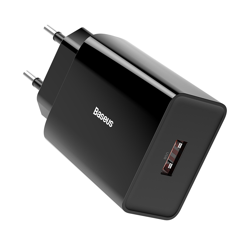 Адаптер мережевий BASEUS Speed Mini QC single U Quick Charger |1USB, 3A, QC3.0, 18W|