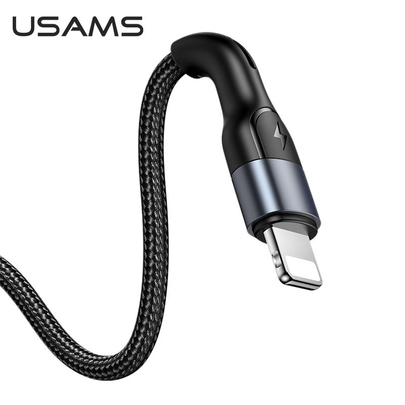 Кабель Usams Lightning Aluminum Alloy Braided Data Cable US-SJ448 U55 |1m, 2A| (30pcs/set)