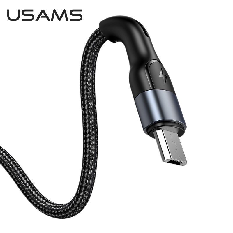 Кабель USAMS Micro USB Aluminum Alloy Braided Data Cable US-SJ450 U55 |1m, 2A|