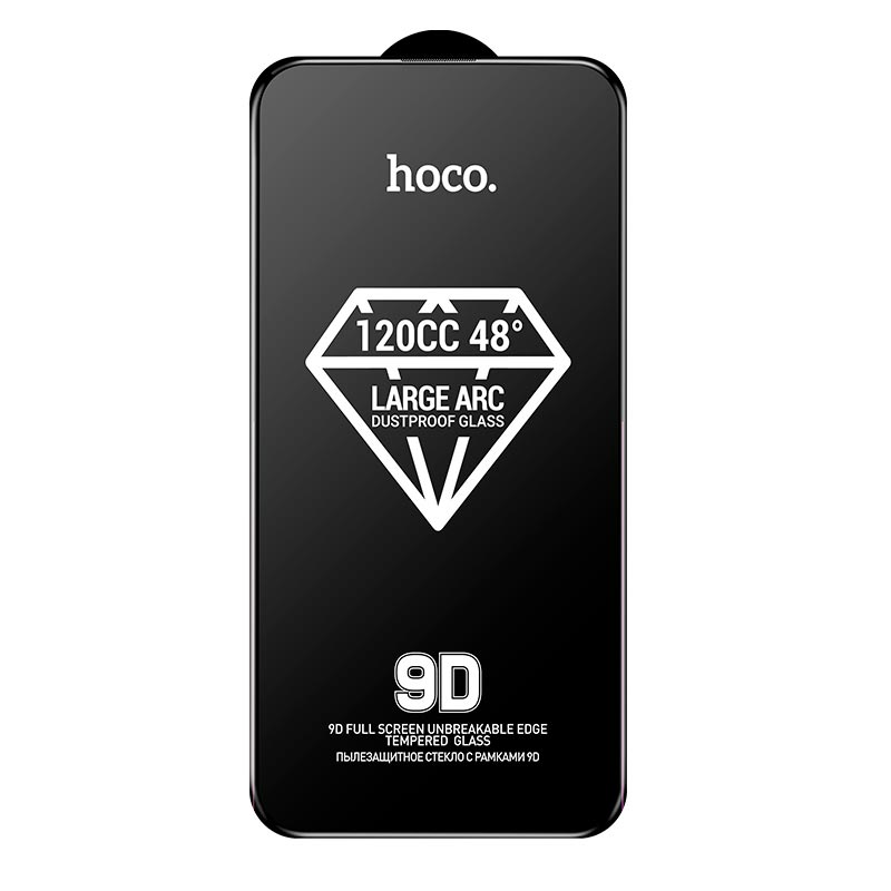 Защитное стекло для iPhone15 Pro Max HOCO 9D large arc dustproof glass (A34)