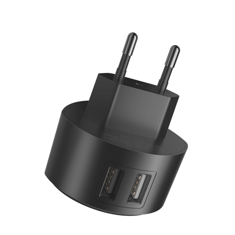 Адаптер сетевой Hoco Shell dual port C67A |2USB, 2.4A|