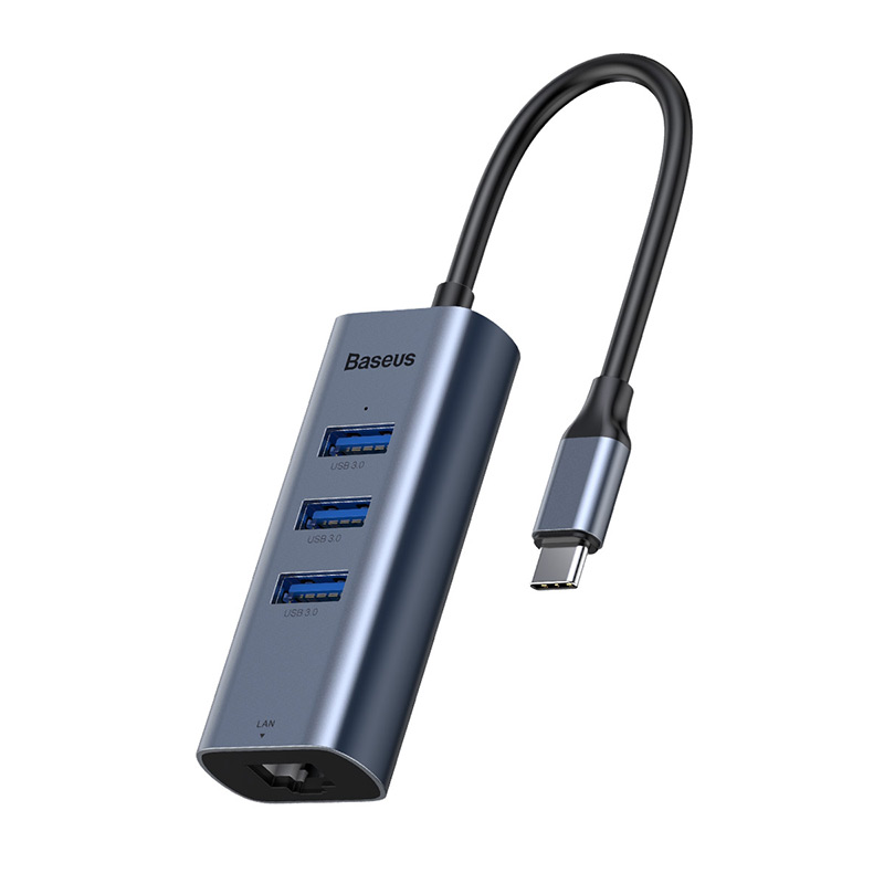 HUB адаптер BASEUS Enjoy series Type-C to 3 USB3.0+RJ45