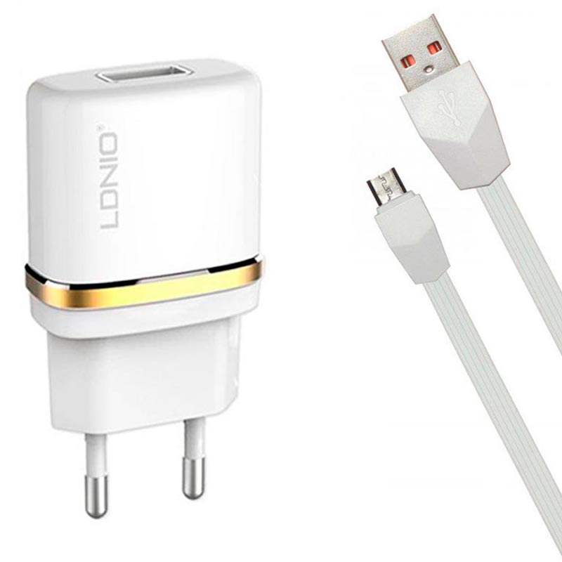 Адаптер мережевий Ldnio Ligtning cable DL-AC50  |1USB, 1A|