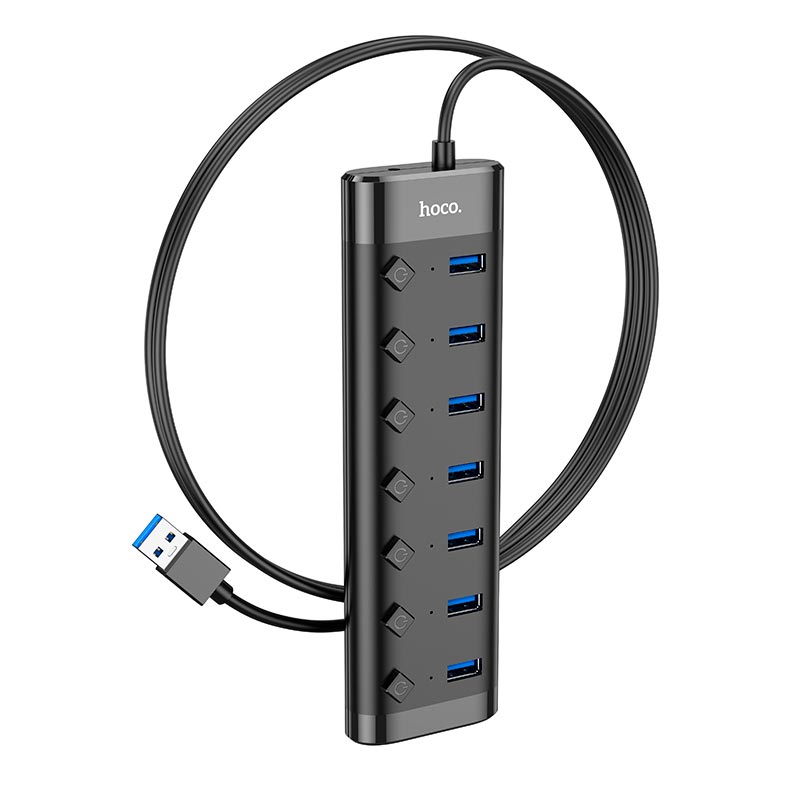 HUB адаптер HOCO Easy change 7-in-1 Adapter HB40 |7USBx3.0, 1,2m|