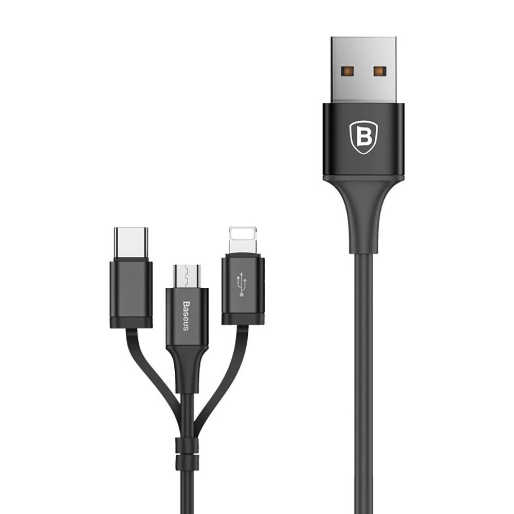 Кабель Micro USB / Lightning / Type-C BASEUS Excellent Three-in-one |2A, 1.2m|