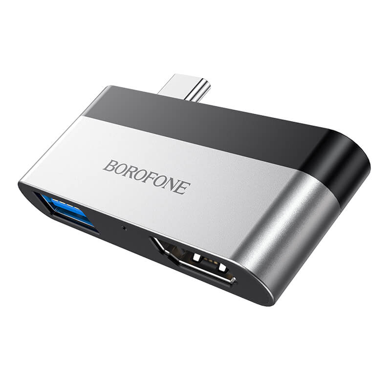 Hub адаптер BOROFONE Type-C DH2 |4K HDMI. USB 3.0|