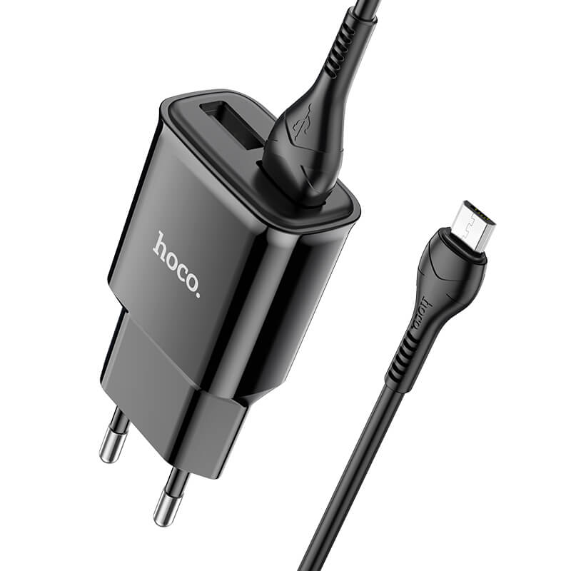 Адаптер сетевой HOCO Micro USB Cable Star round dual port charger set C88A |2USB, 2.4A|