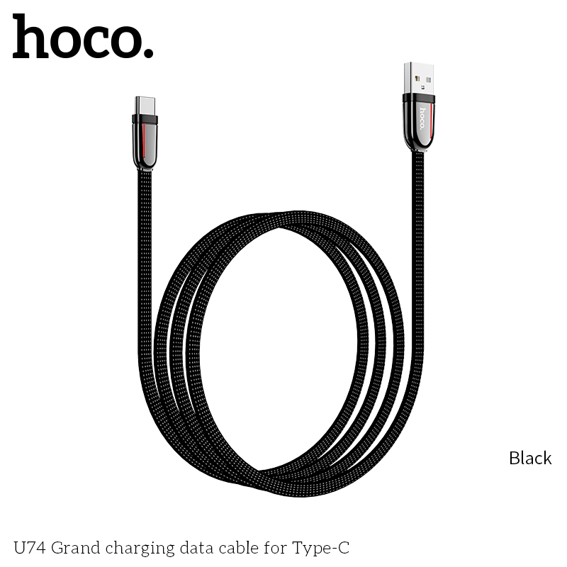 Кабель Hoco Type-C Cloth Braided Grand U74 |1.2m, 3A|