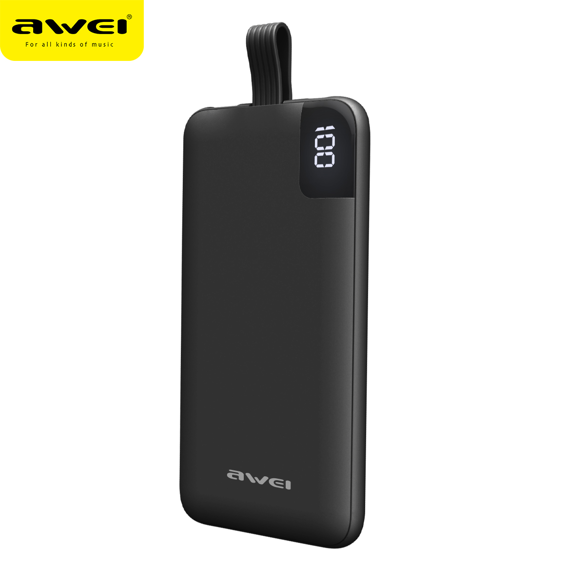 УМБ AWEI with LCD P67k 10000mAh |1USB/Type-C, 2.1A|