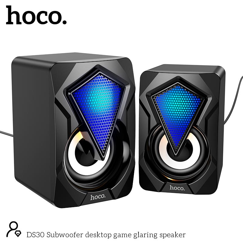 Акустика для ПК Hoco Subwoofer desktop game glaring speaker DS30 |AUX/USB, 3Wx2|