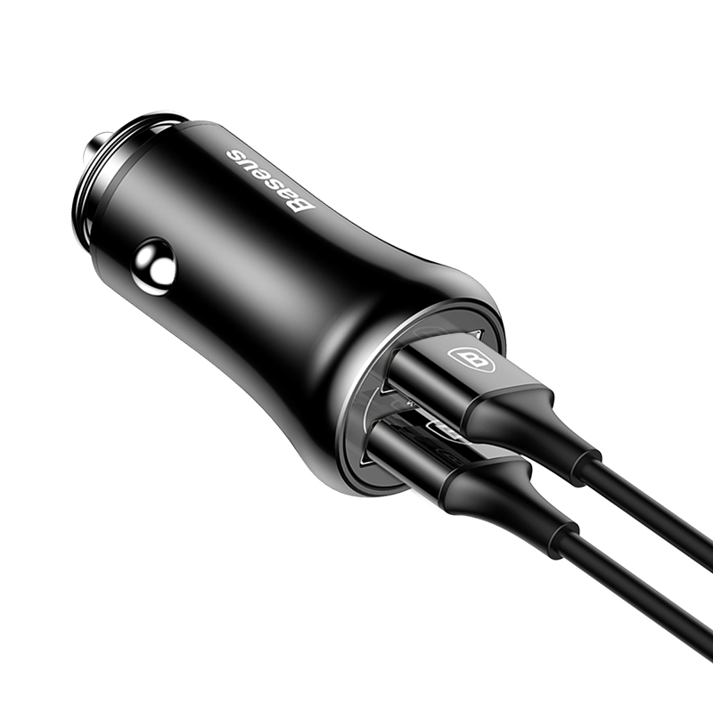 Адаптер автомобильный BASEUS Gentleman |2USB, 4.8A|