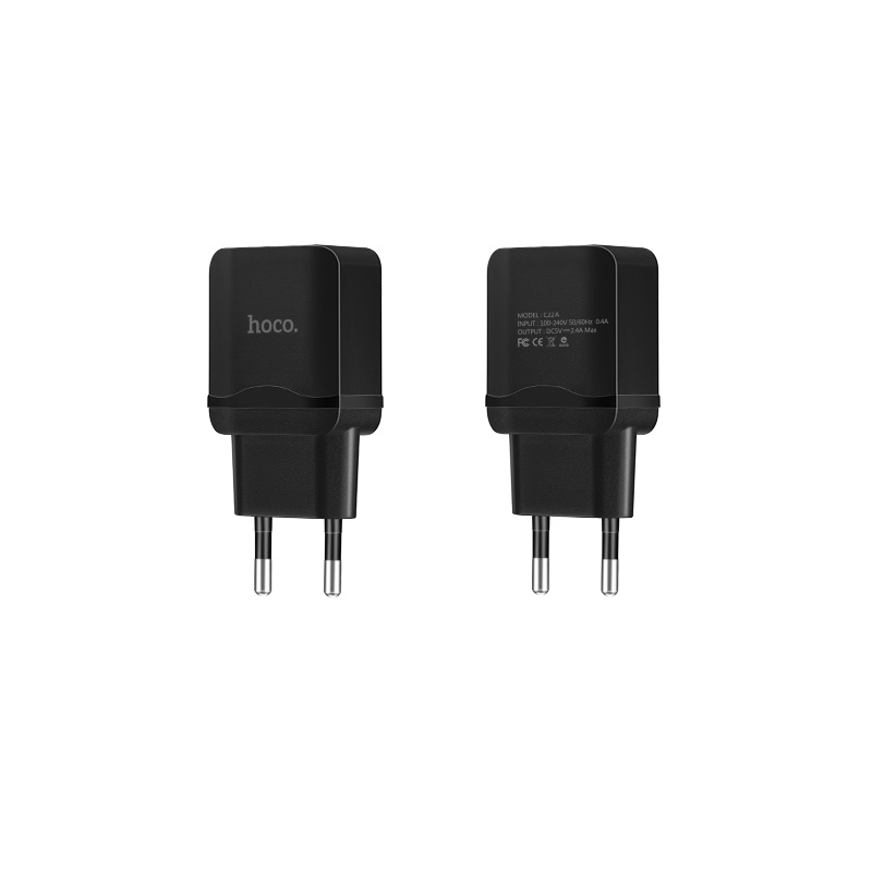 Адаптер мережевий Hoco C22A |1USB, 2.4А|