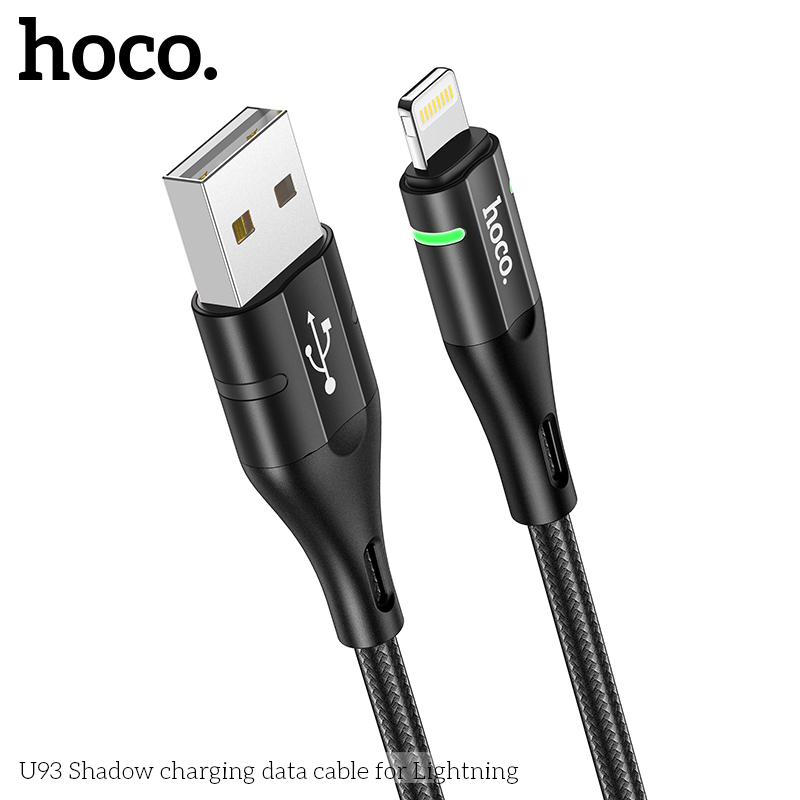 Кабель Hoco Lightning Shadow charging data cable U93 |1.2m, 2.4A|