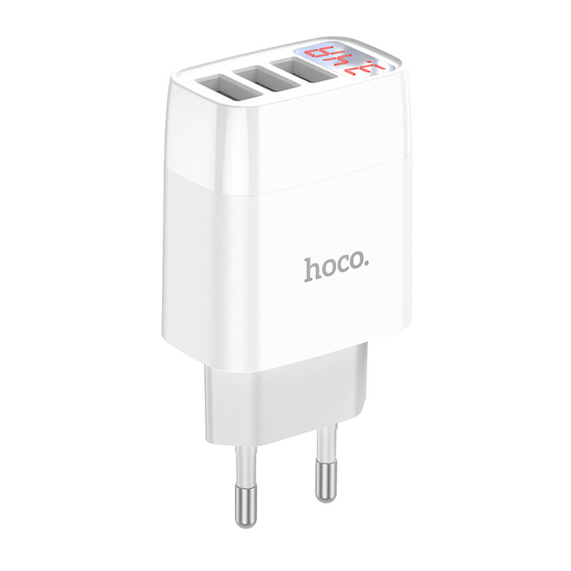 Адаптер Сетевой HOCO Easy charge digital display charger C93A |3USB, 3.4A|