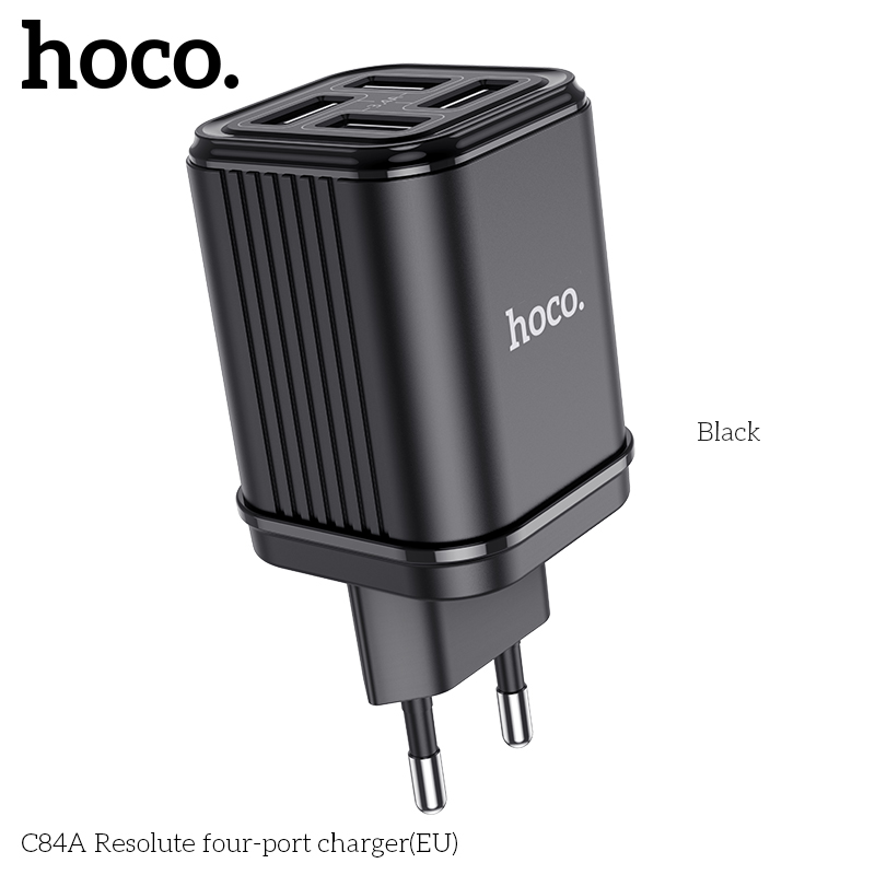 Адаптер сетевой HOCO Resolute four-port charger C84A |4USB, 3.4A|